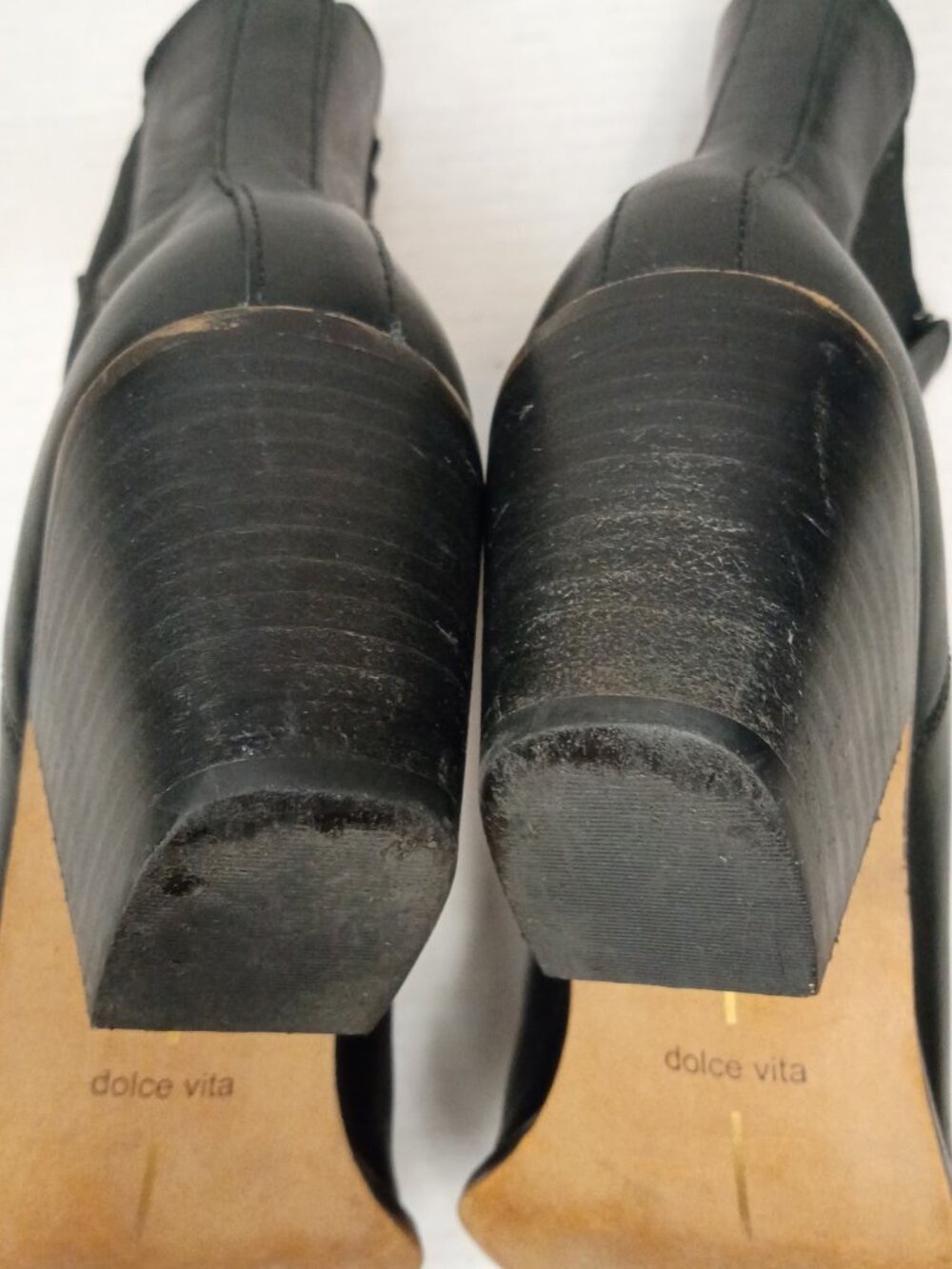Dolce Vita Shadie Black Leather Pointed Toe Chelsea Boots Women's Size 7.5 - Picture 8 of 10